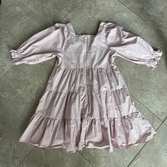 Madewell Poplin Lizzie Babydoll Dress Size 12 Pale Lilac - Picture 5 of 5